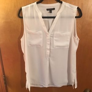 Banana Republic White Front Pocket Tank
